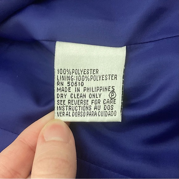 ⭐️ Vintage Le Suit Dark Blue Blazer Size 6P - Picture 7 of 12